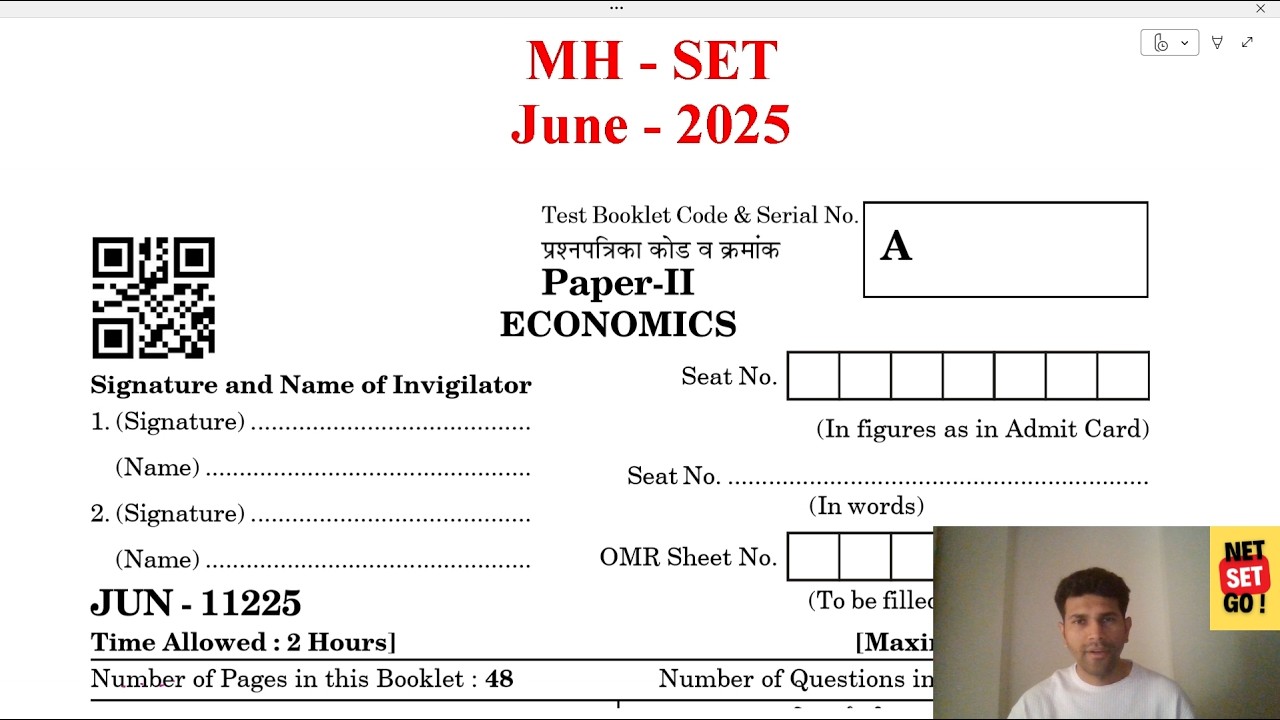 💥 MH-SET (June-2025) Paper-II Economics 🎯 PYQP with Solution #mhsetexam #exam #2026