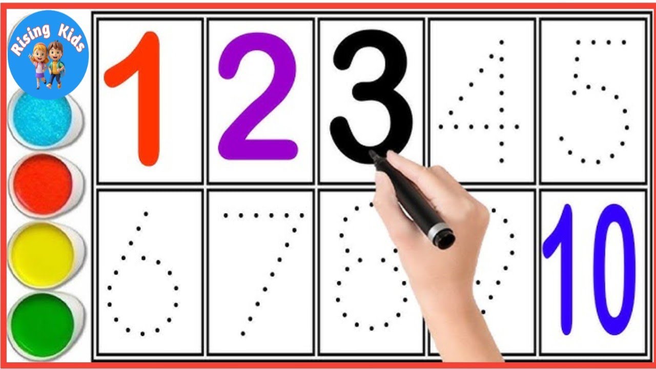How to write ✍️ Numbers1,2,3,4,5 । Counting Numbers। 2 से 3 साल के बच्चो को number लिखना सिखाए ।  