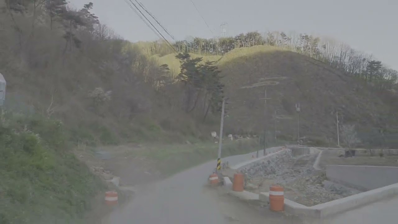 시골버스 | 좁은 산골 마을길 | 공주 810번 (불당골, 탑곡리, 유구)