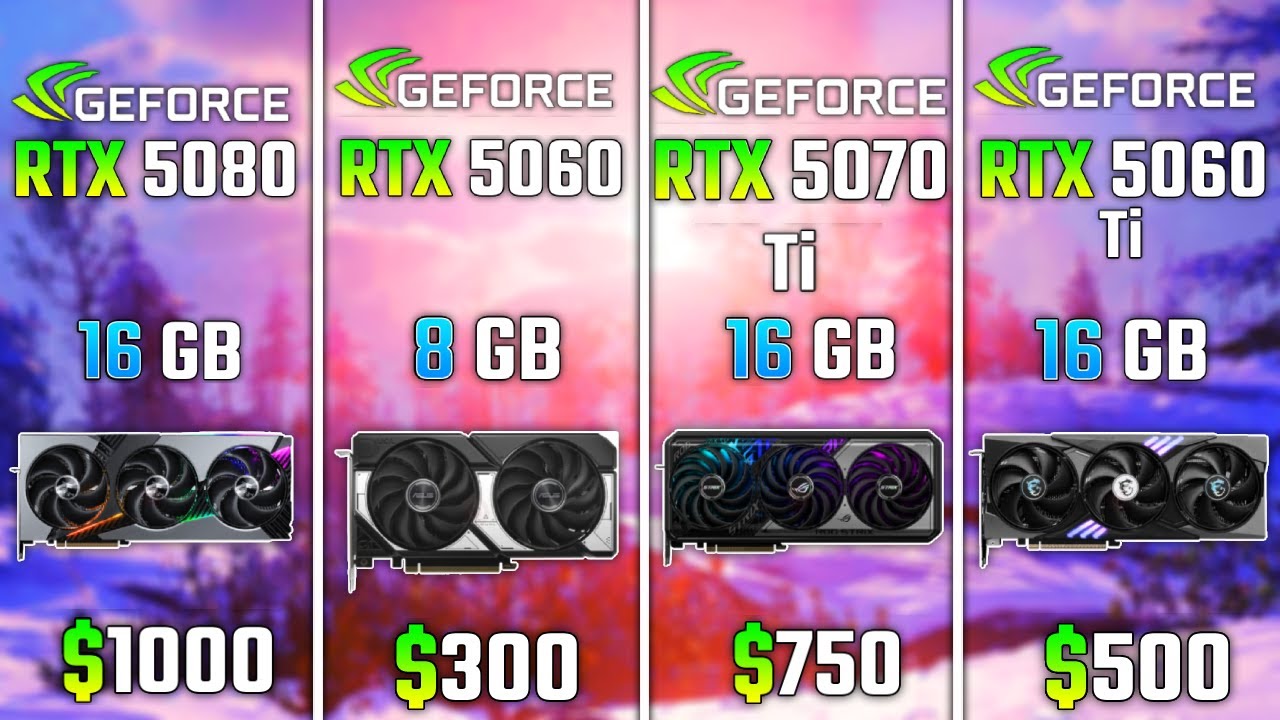 RTX 5080 vs RTX 5060 vs RTX 5070 Ti vs RTX 5060 Ti | Test in 6 Games