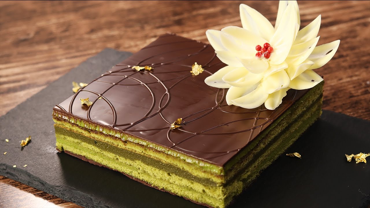 最も格好良いお菓子はオペラだと思う。【抹茶オペラの作り方】Matcha Opera Cake