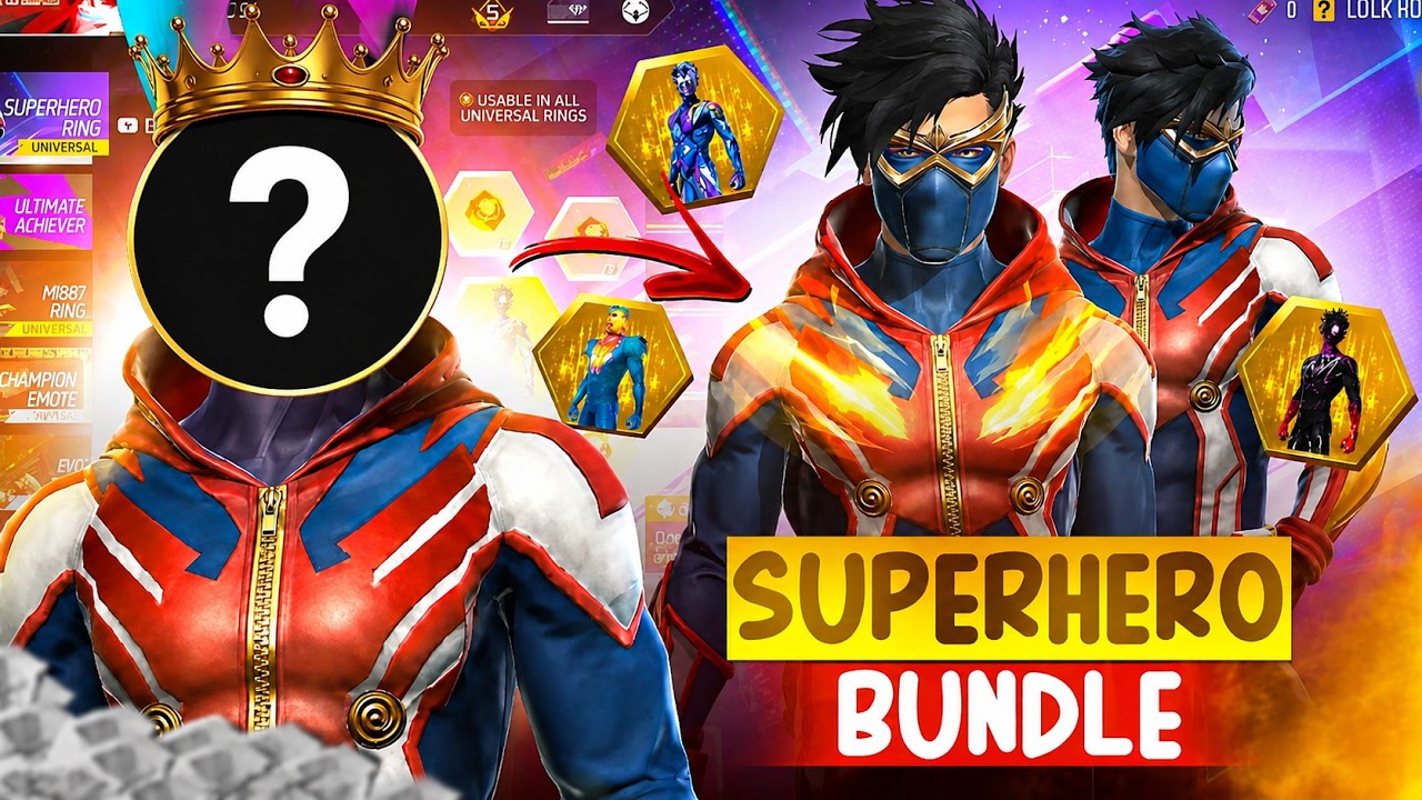 🔥 NEW SUPERHERO BUNDLE 😱 Free Fire New Update | Superhero Bundle Full Details & Gameplay