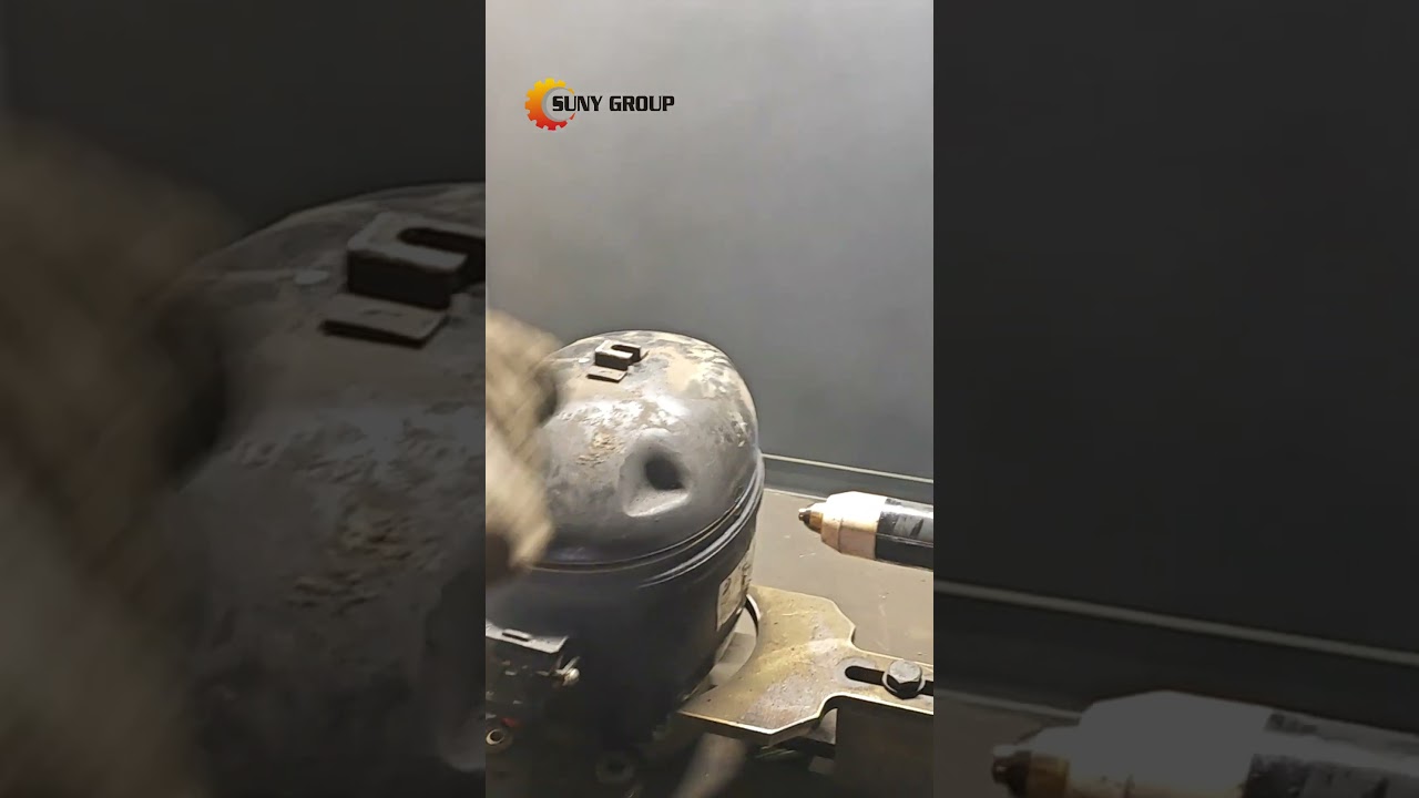 Compressor Shells Cutting & Recycling Machine #compresorcutter #compressorscraprecycling