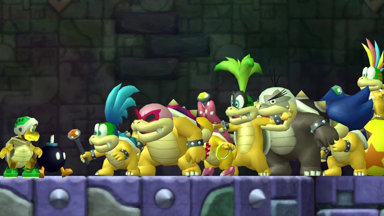 Can Hammer Bro & Bob-Omb Beat All Koopalings At Once in New Super Mario Bros. Wii?