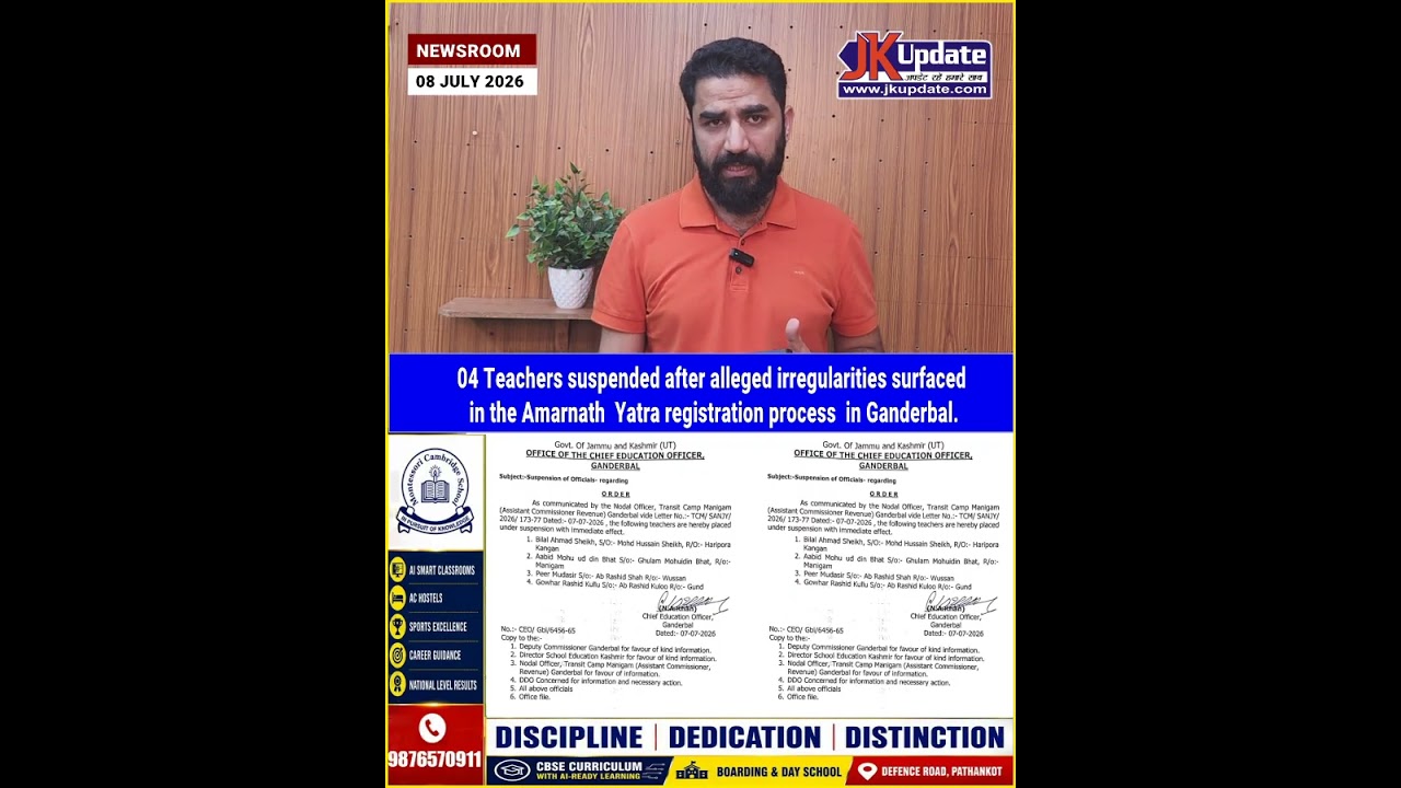 04 Teachers suspended In Ganderbal