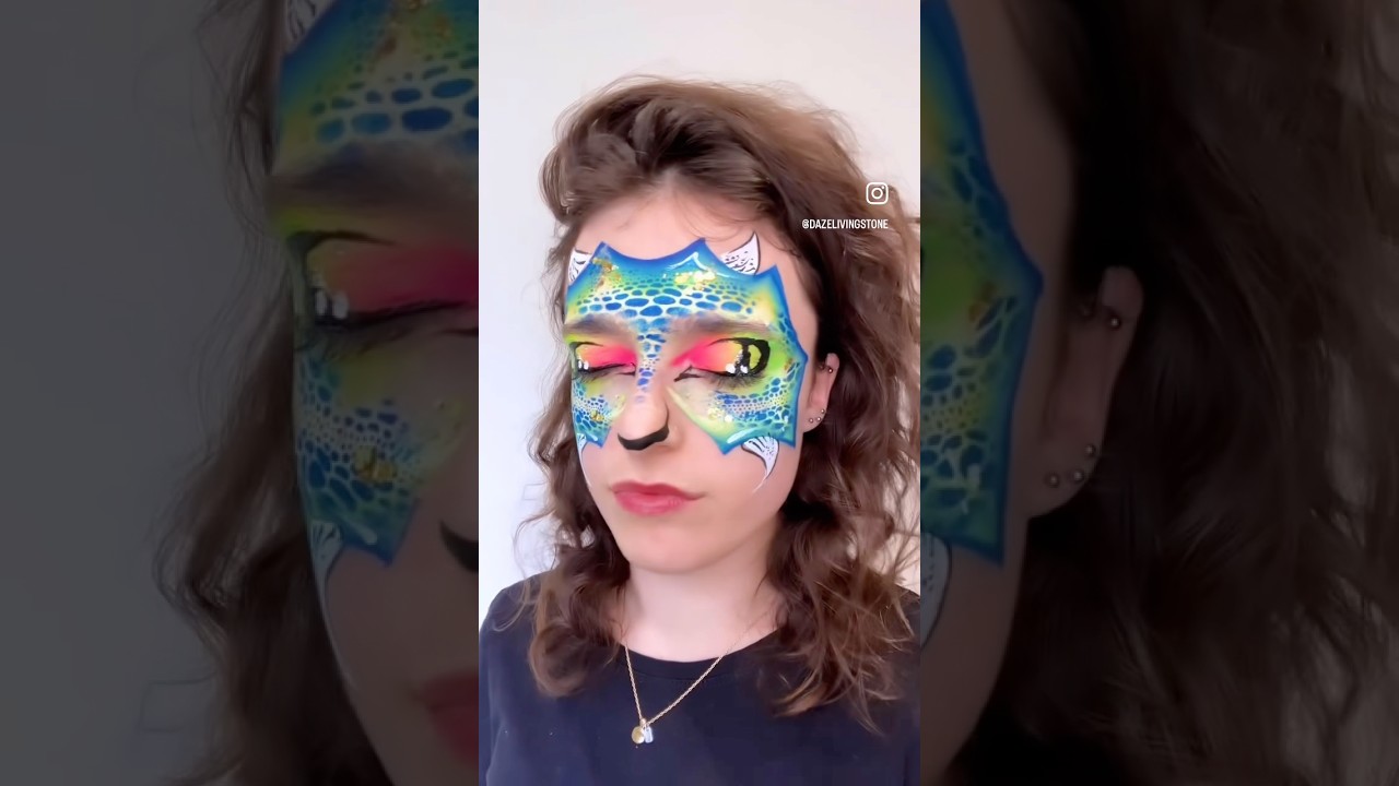 Dragon face paint tutorial 🐉✨ 