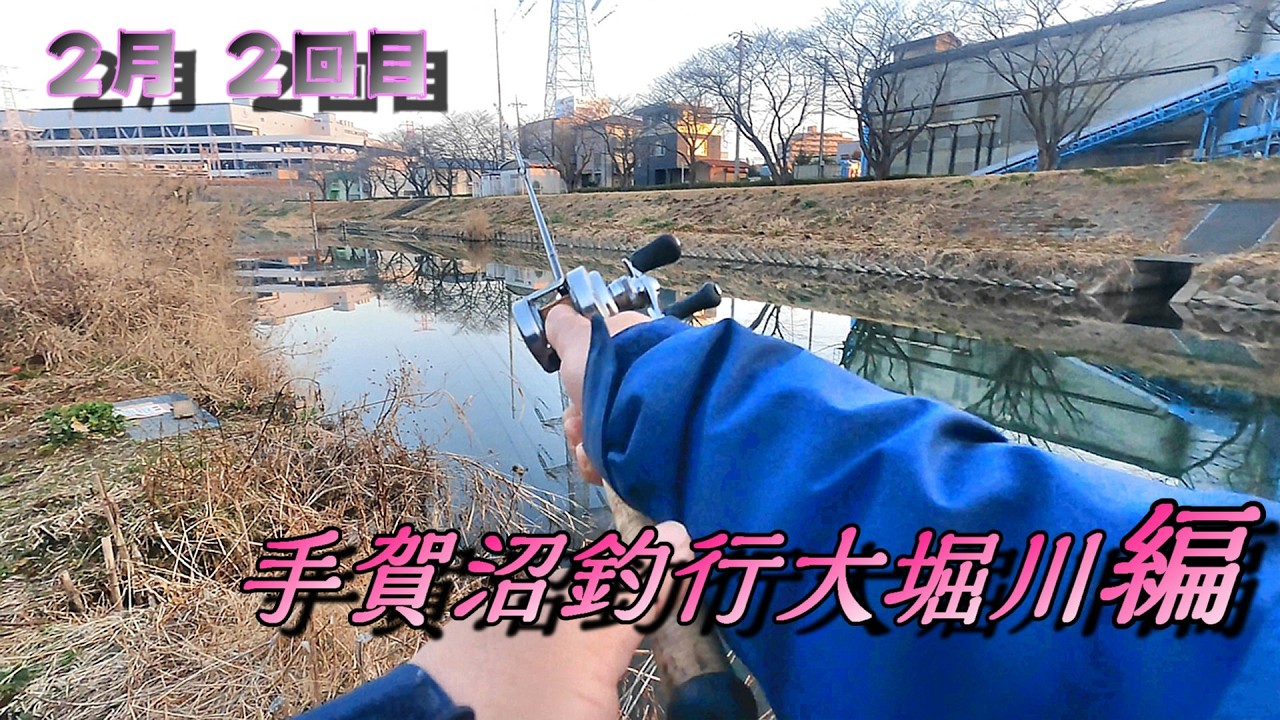 【手賀沼釣行】２月中旬大堀川で釣行してみた　＃バス釣り　＃トップウォーター