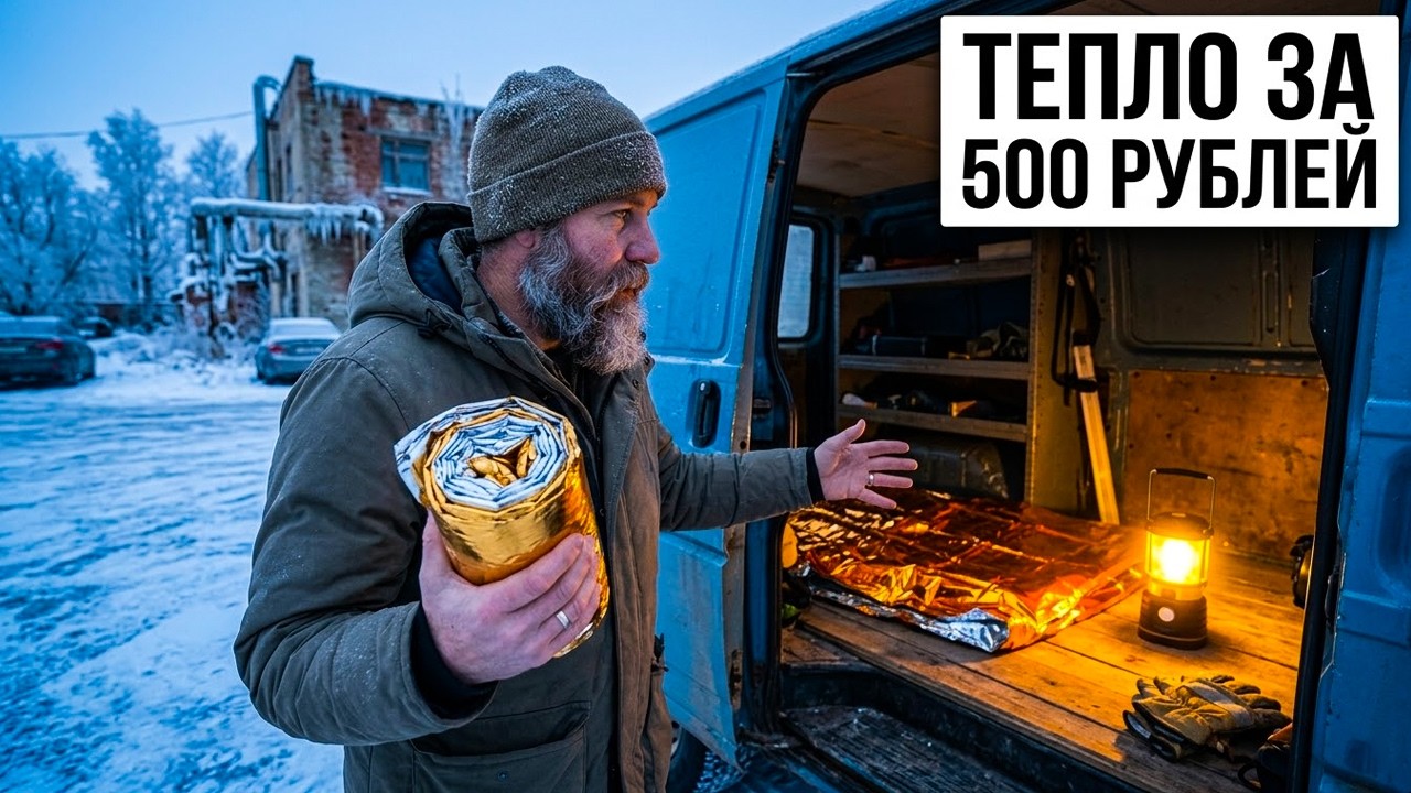 СЕКРЕТ ДАЛЬНОБОЙЩИКОВ ЗА 500 РУБЛЕЙ: Как не замерзнуть при -20° без обогрева!