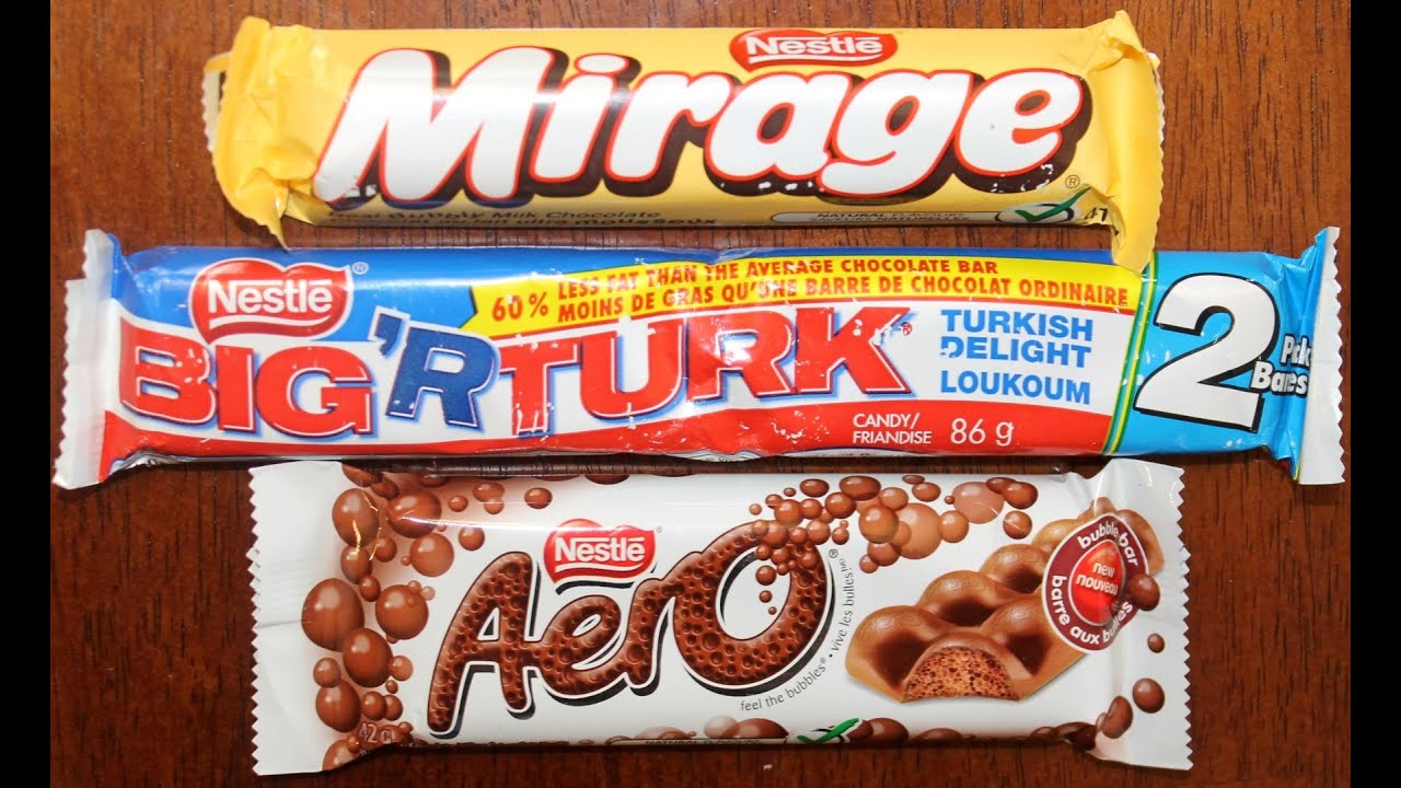 Nestle: Mirage, Big &lsquo;R Turk & Aero Candy Bar Review &ndash; From Canada March 2015