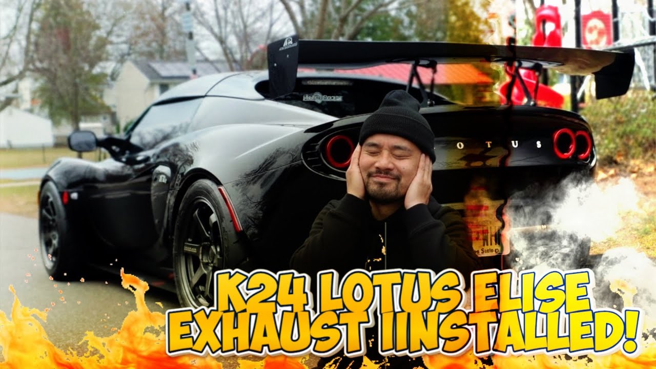 K Swap Lotus с установленной 3-дюймовой выхлопной системой