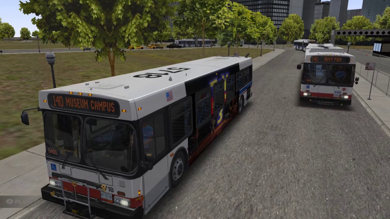 Omsi Gameplay: Chicago Rt. 140. New Flyer D40Lf Cummins M11/Voith