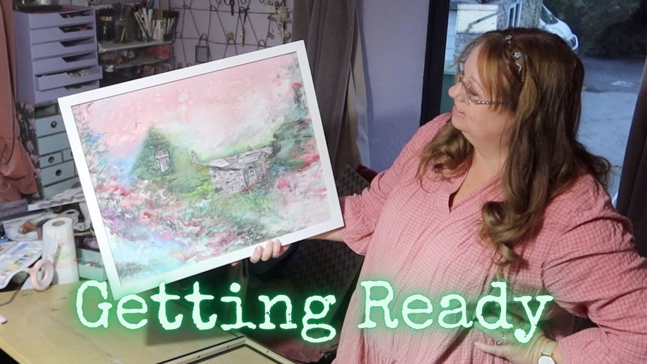 Preparation for announcing my art website & a trip to Italy. Mixed media painting process.
