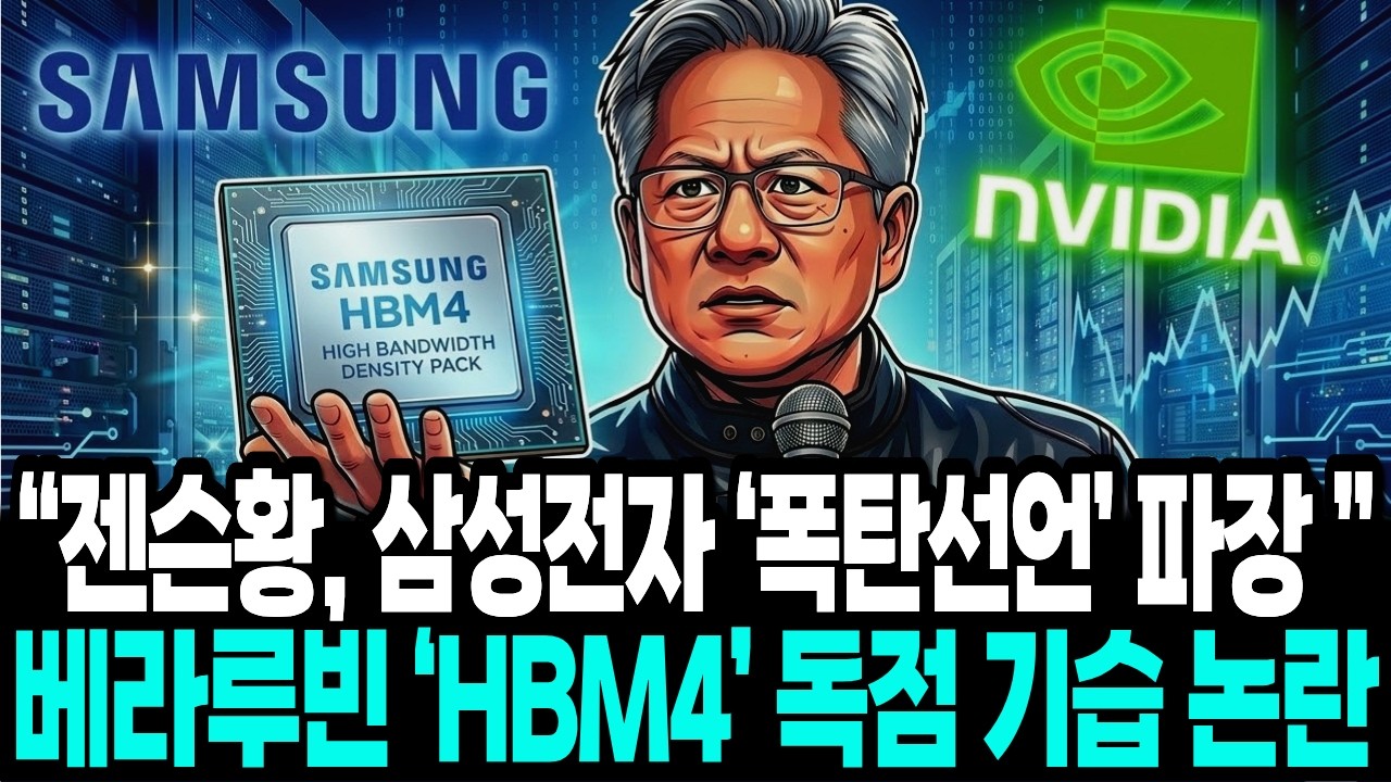 젠슨황, 삼성전자 ‘폭탄선언’ 파장 “베라루빈 ‘HBM4’ 독점 기습 승인”