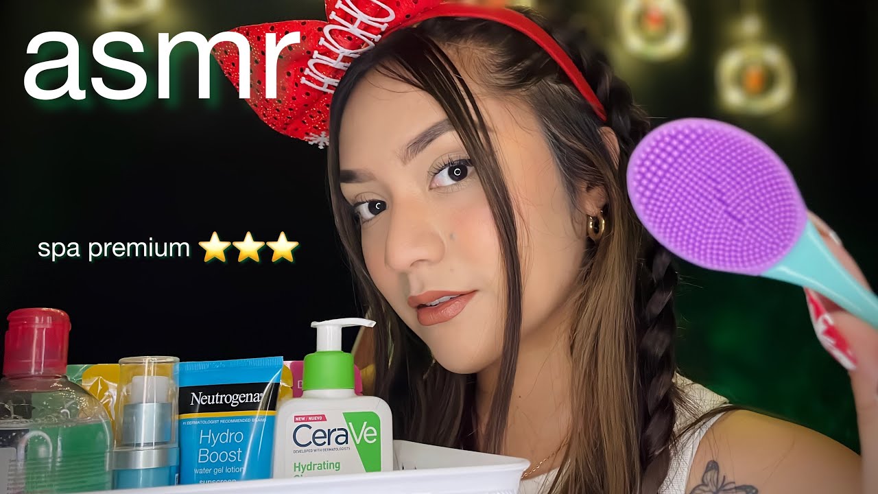 Spa premium ⭐️(limpieza facial + masajes) ASMR en español