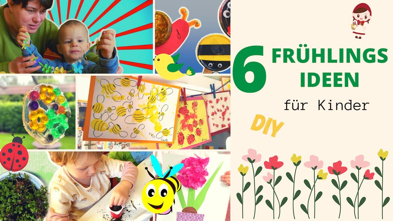 6 DIY - Bastelideen im Frühling | Basteln für Ostern | ganz einfache Bastelidee