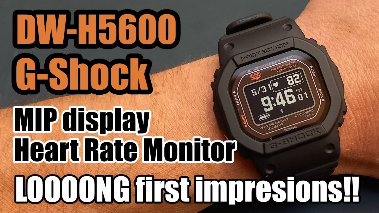 DW-H5600 — квадратный дисплей MIP для измерения пульса G-Shock — лучшие квадратные часы на данный...