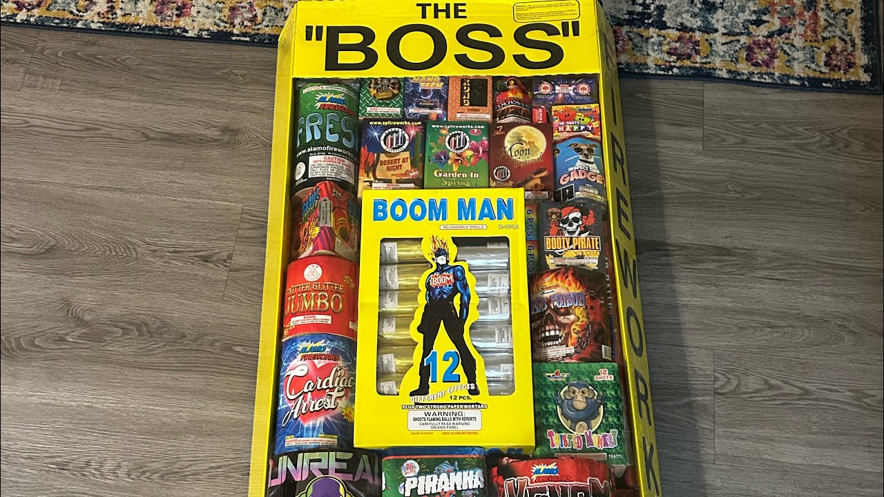 The boss firework assortment unboxing