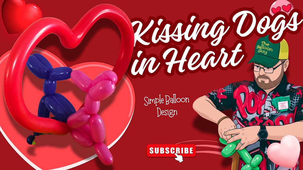 Kissing Dogs in a Heart
