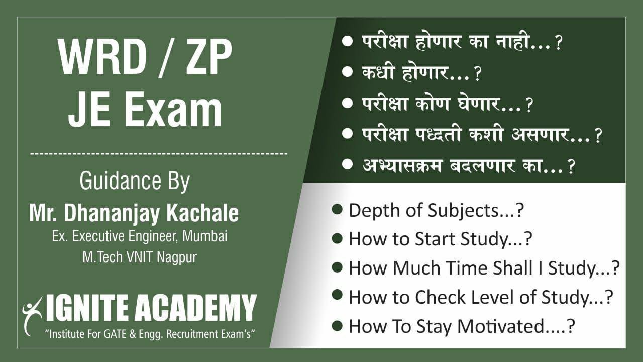 Guidance for WRD/Z.P J.E Exam | By Mr. Dhananjay Kachale