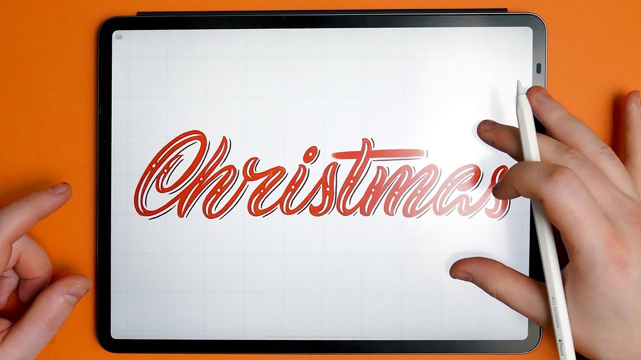 Procreate CHRISTMAS Lettering For Beginners - iPad Pro Tutorial