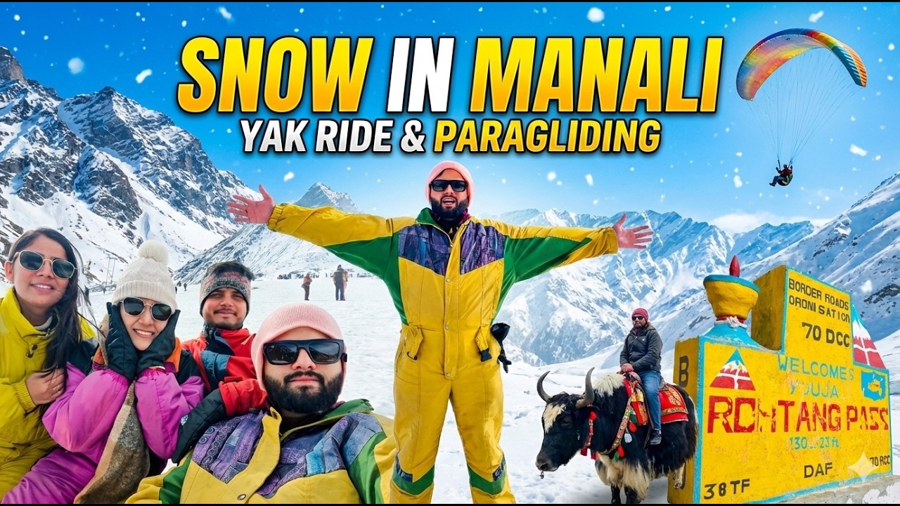 Snowfall in Manali ❄️ | Rohtang Pass Snow Experience | Full Vlog