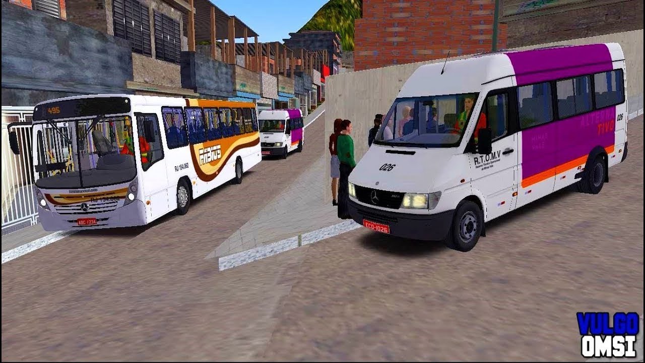 🔵[OMSI 2] VAN LOTADA ! MB Sprinter 412D _ MOTORA DE VAN DO RJ !