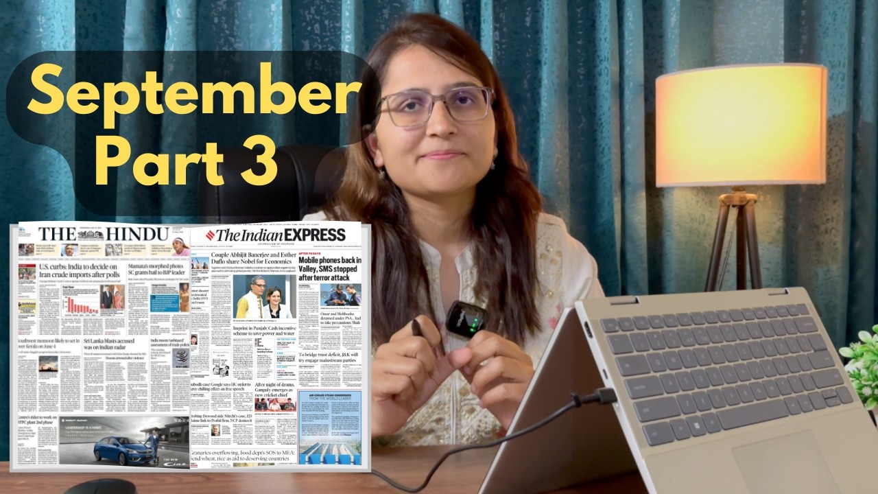 Complete Current Affairs for HCS 2026 Exam | September 2025 (Part 3)