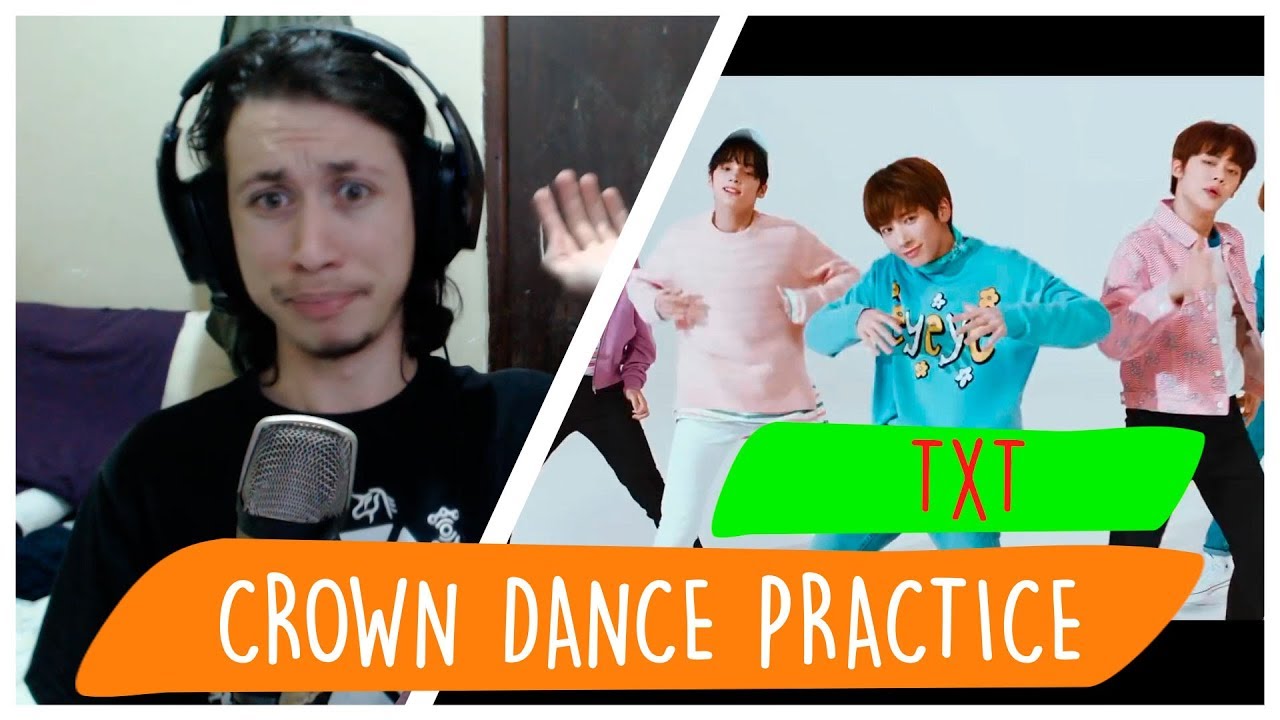 REAGINDO À TXT CROWN Dance Practice (mirrored version)