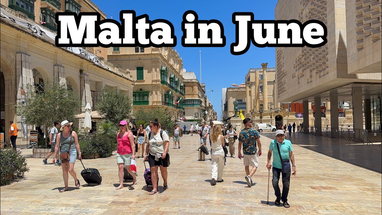 Malta in June - Live walk in Valletta 01.06.2025