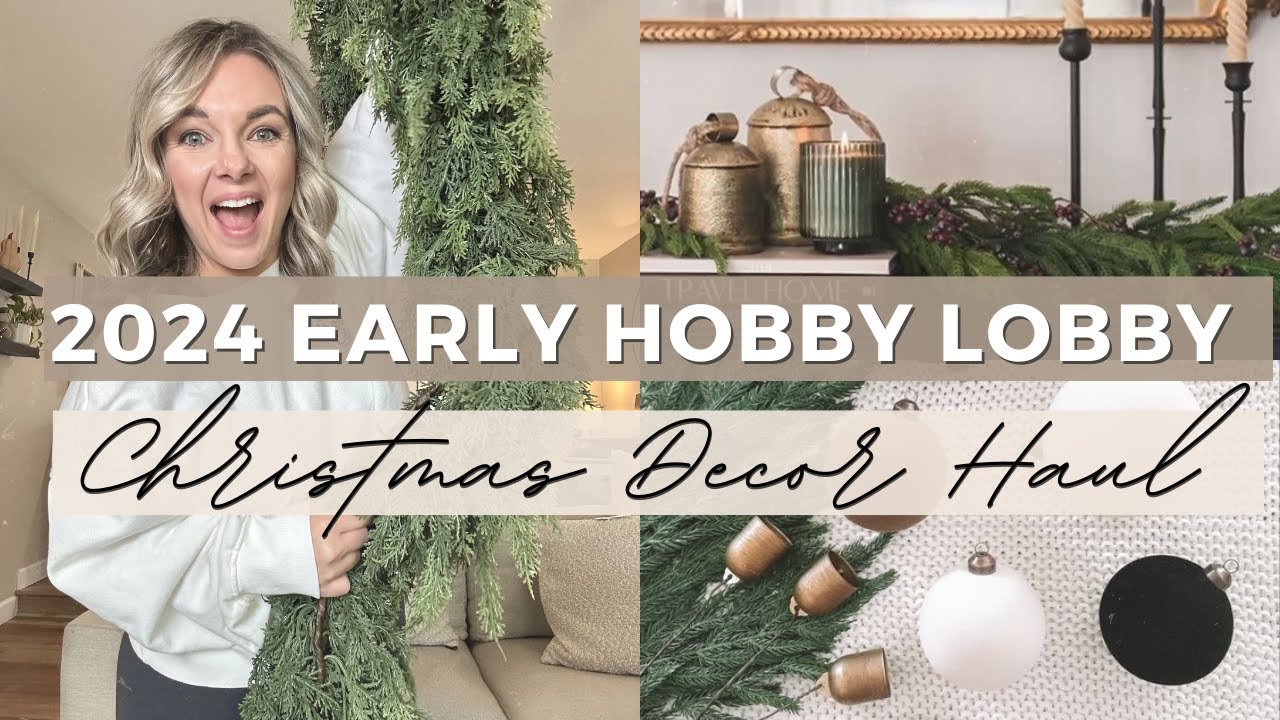 🎄*NEW* HOBBY LOBBY CHRISTMAS DECOR HAUL 2024 🎅🏻 | Flocked Ornaments | Viral Garlands | Styling Tips