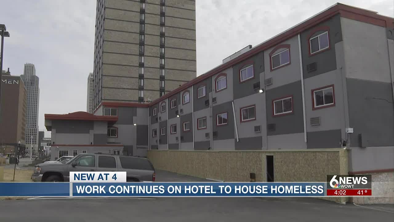 Work continues on hotel to house homeless in Omaha