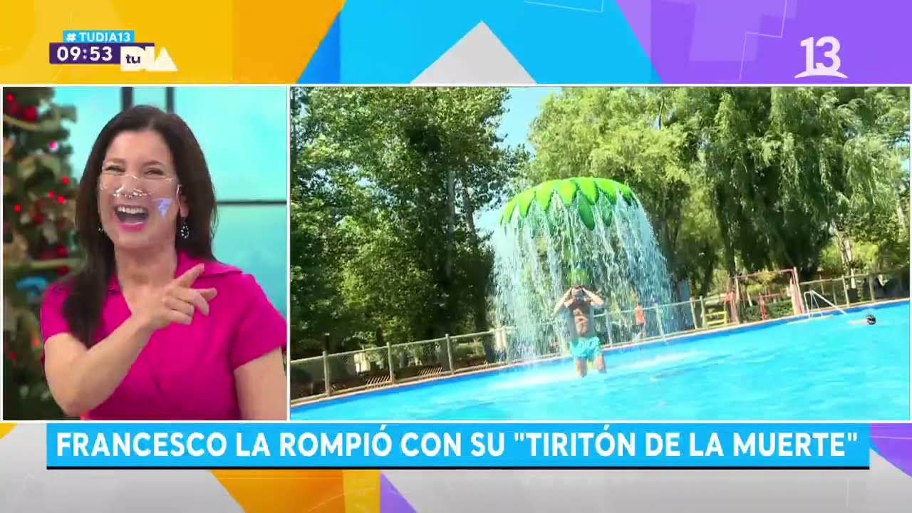 Francesco Gazzella y sus aventuras en parque acu&aacute;tico. Tu D&iacute;a, 2021