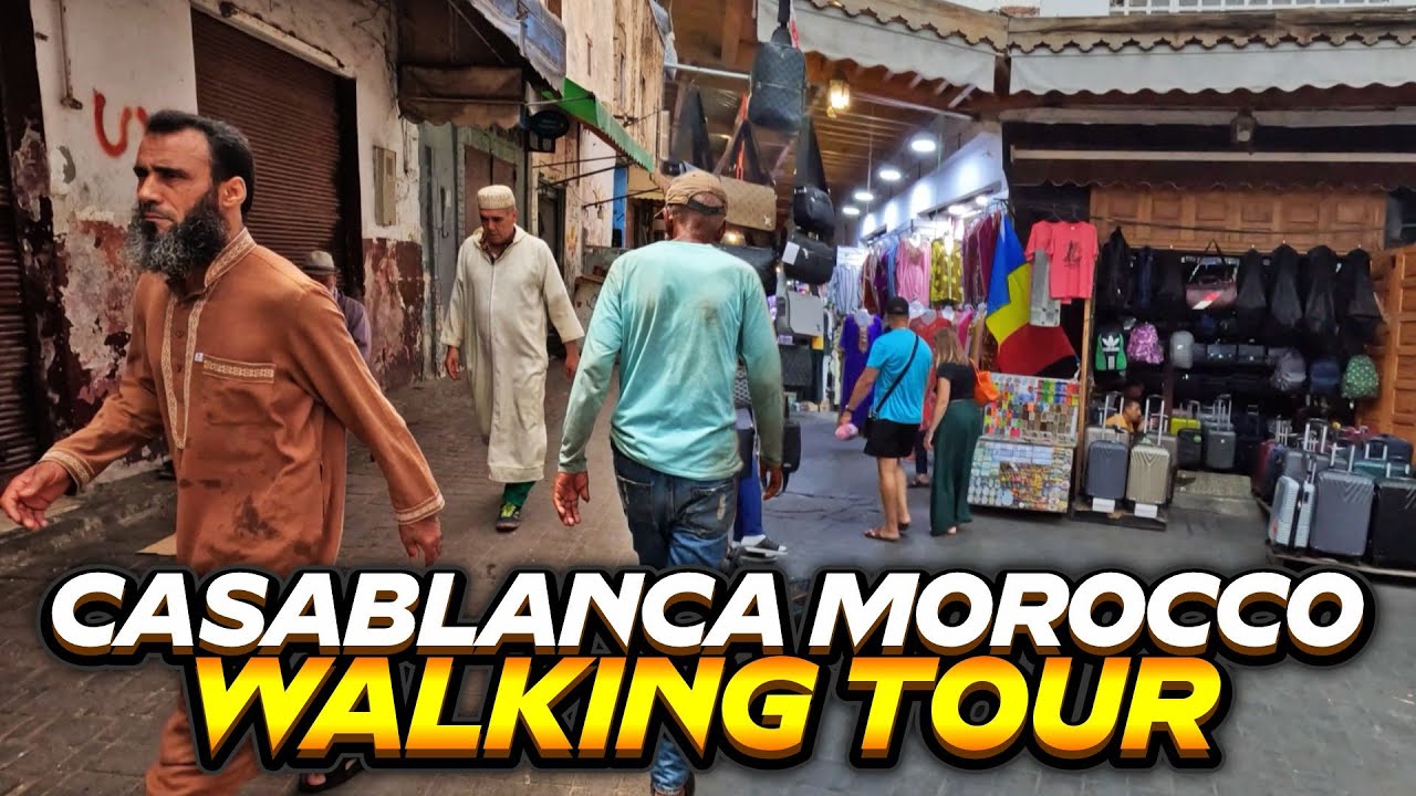 Casablanca City Walking Tour - Morocco 4k