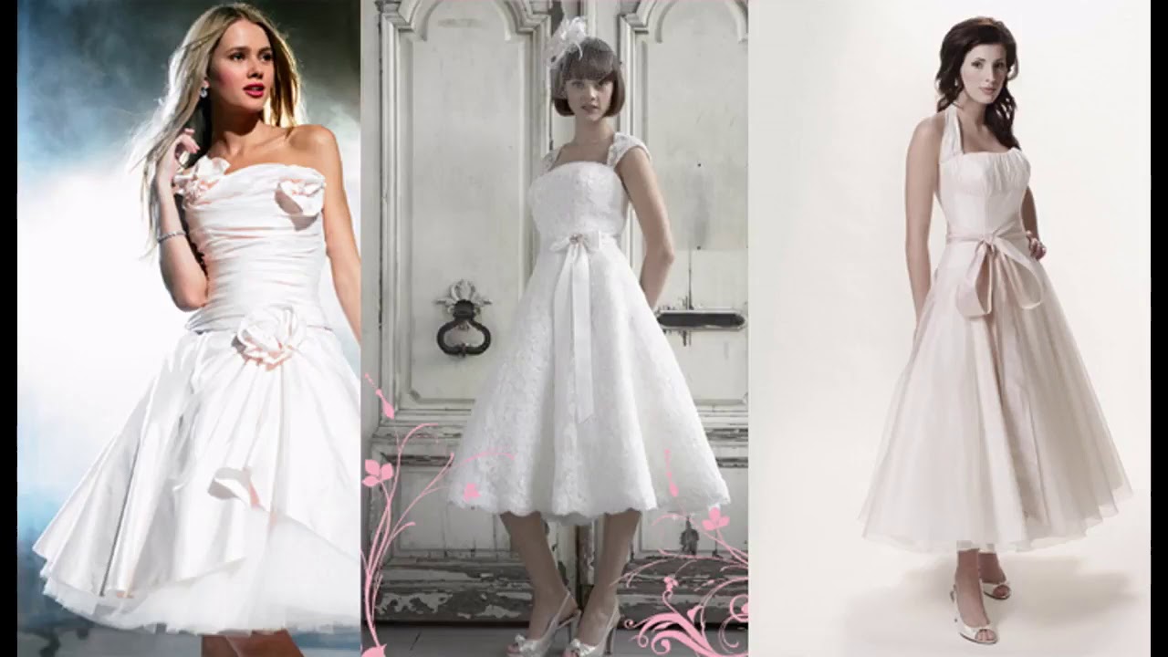 Longitud de té vestidos de novia
