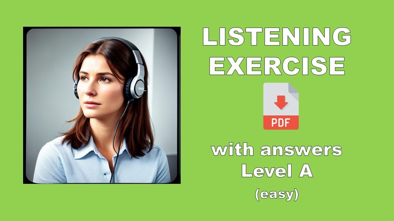 Easy Listening Test - Level A (EASY) + PDF - Listen and answer the questions - Easy English Lesson
