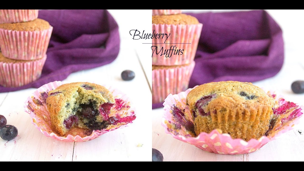 One Bowl Easy Blueberry Muffins