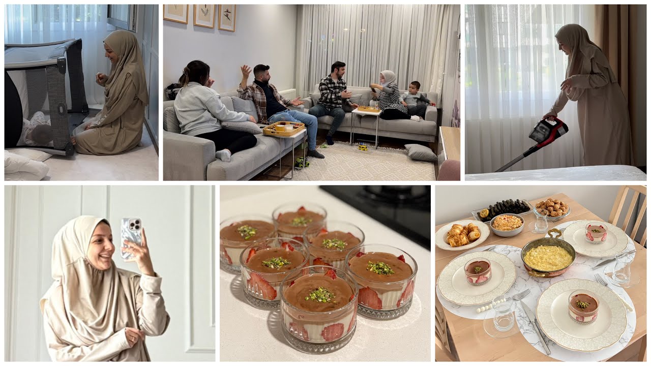 G&Uuml;NL&Uuml;K EV İŞLERİ 🏡 1 G&Uuml;NDE 2 MİSAFİR HAZIRLIĞIM  💐 YENİ BEBEK HEYECANI 🥲 RUTİN VLOG 🌷