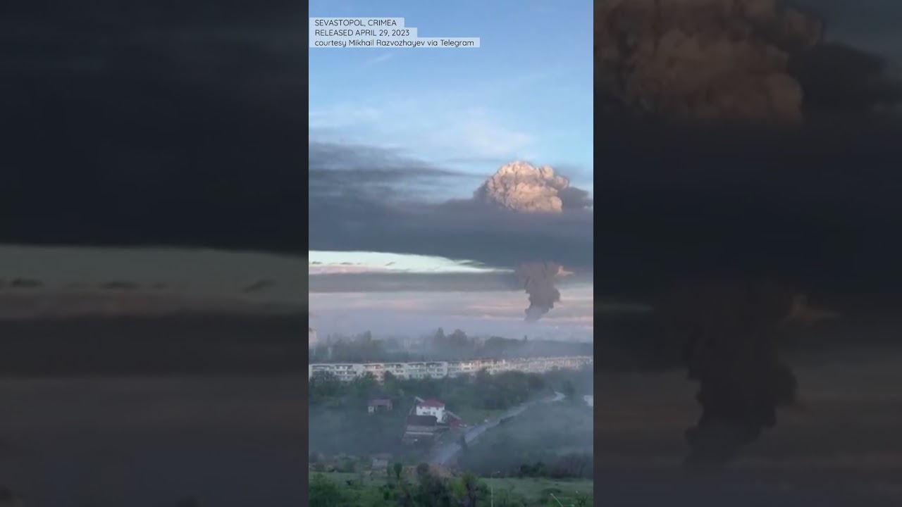 BREAKING! Thick smoke rising above Crimea&rsquo;s Sevastopol following alleged drone attack