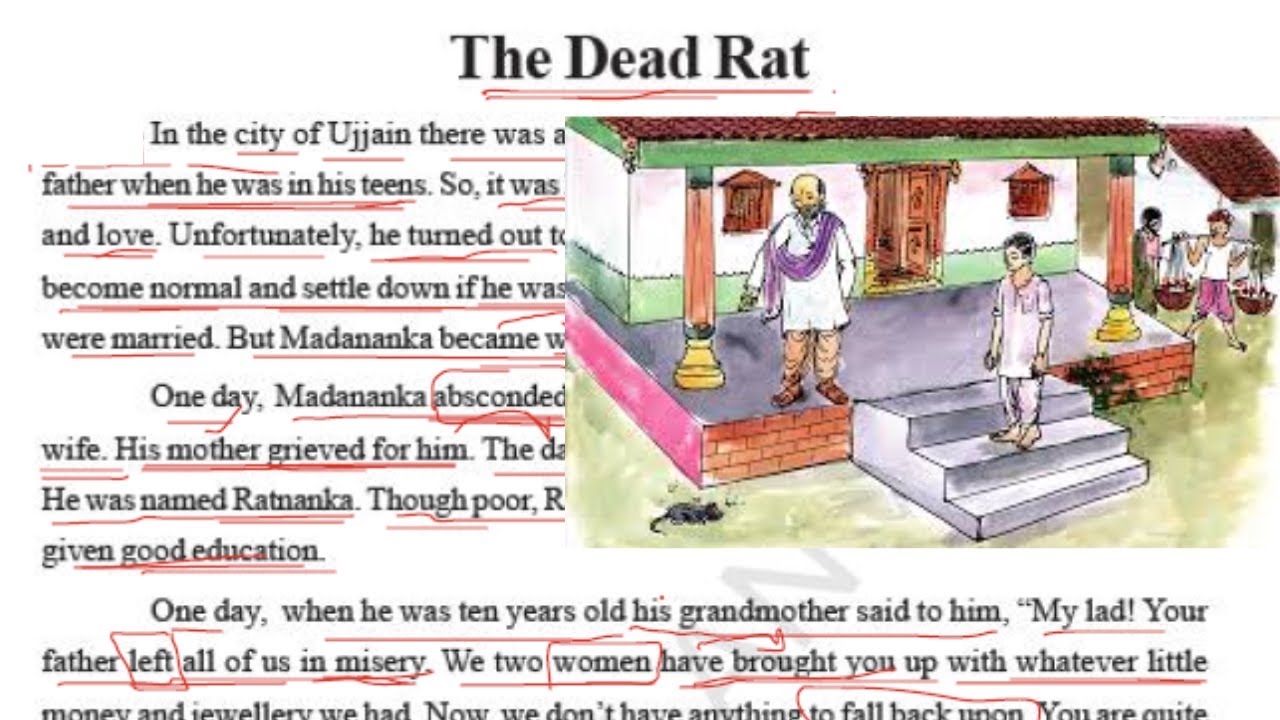 The Dead Rat | English Story | Hindi Translation | Vocabulary| Grammar। Moral Story | Moral