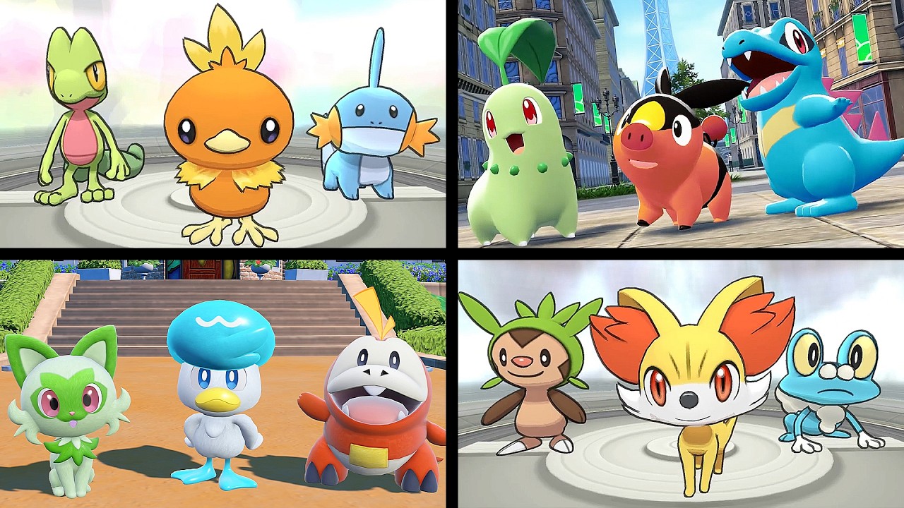 Evolution of Starter Pok&eacute;mon in Pok&eacute;mon Games (1996 - 2025) Pok&eacute;mon Green - Legends Z-a