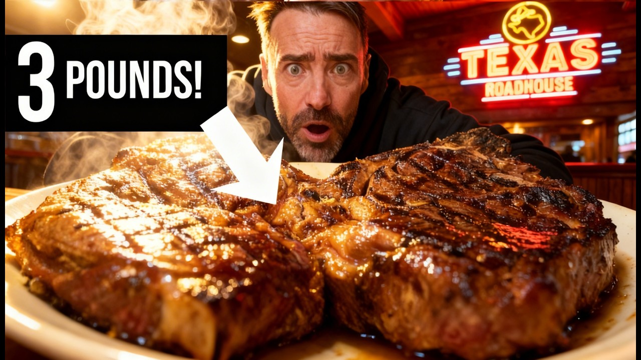I Tried to Eat a 3LB Steak at Texas Roadhouse… This Happened