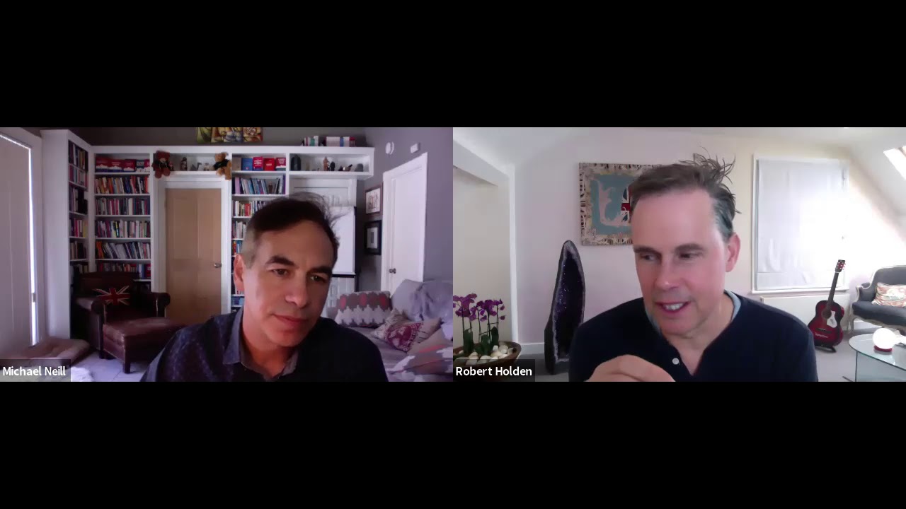 Michael Neill and Robert Holden talking about Spiritual Resilience on Facebook Live