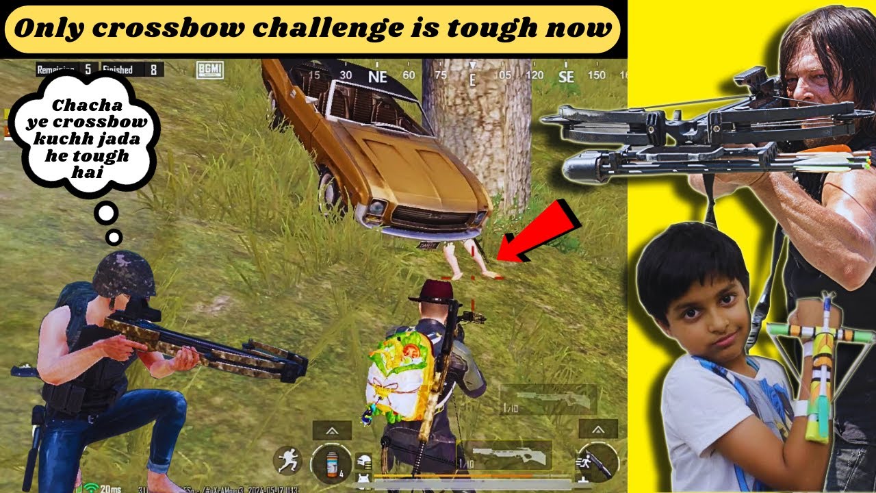 Only crossbow challenge kiya nunu chacha ne |BGMI|