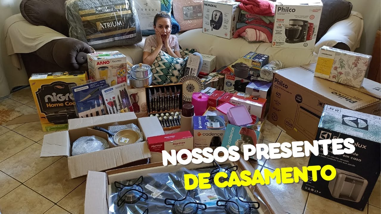 NOSSOS PRESENTES DE CASAMENTO 🎁 | ganhamos bastante coisa!