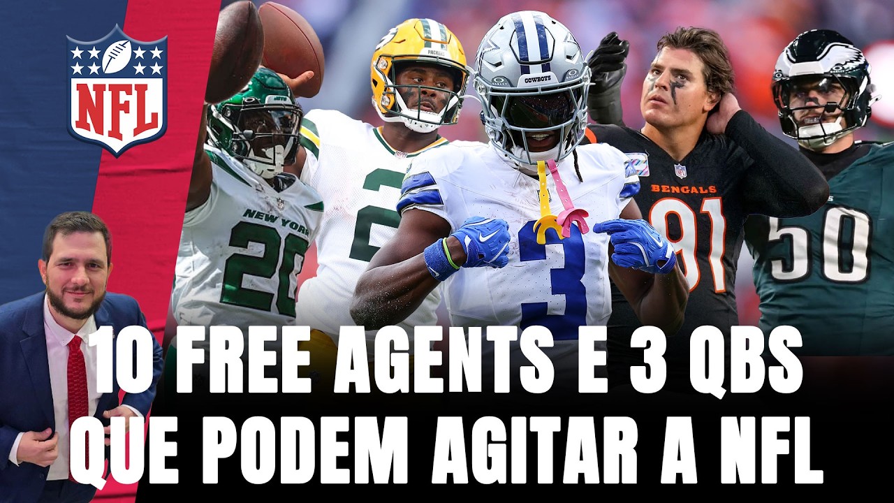 HILL dispensado, meus 10 FREE AGENTS favoritos e pitacos sobre 3 QBs no mercado