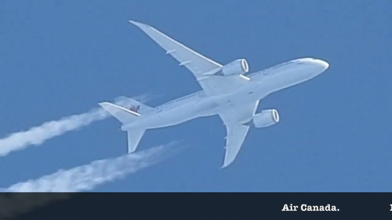 High altitude plane spotting. Commercial airliners at high cruising altitude with Nikon P900 camera.
