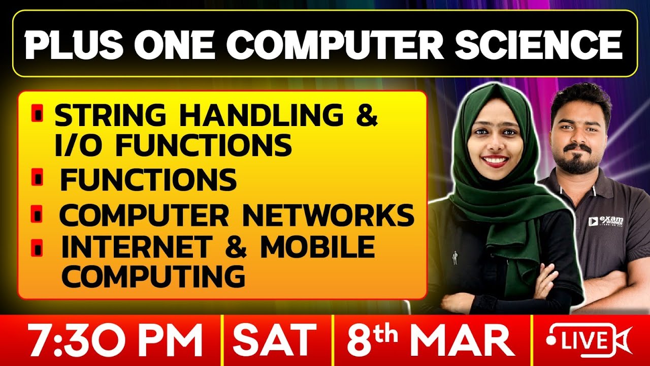 Plus One Public Exam | Computer Science | Chapter : 9, 10, 11,12 | Exam Winner