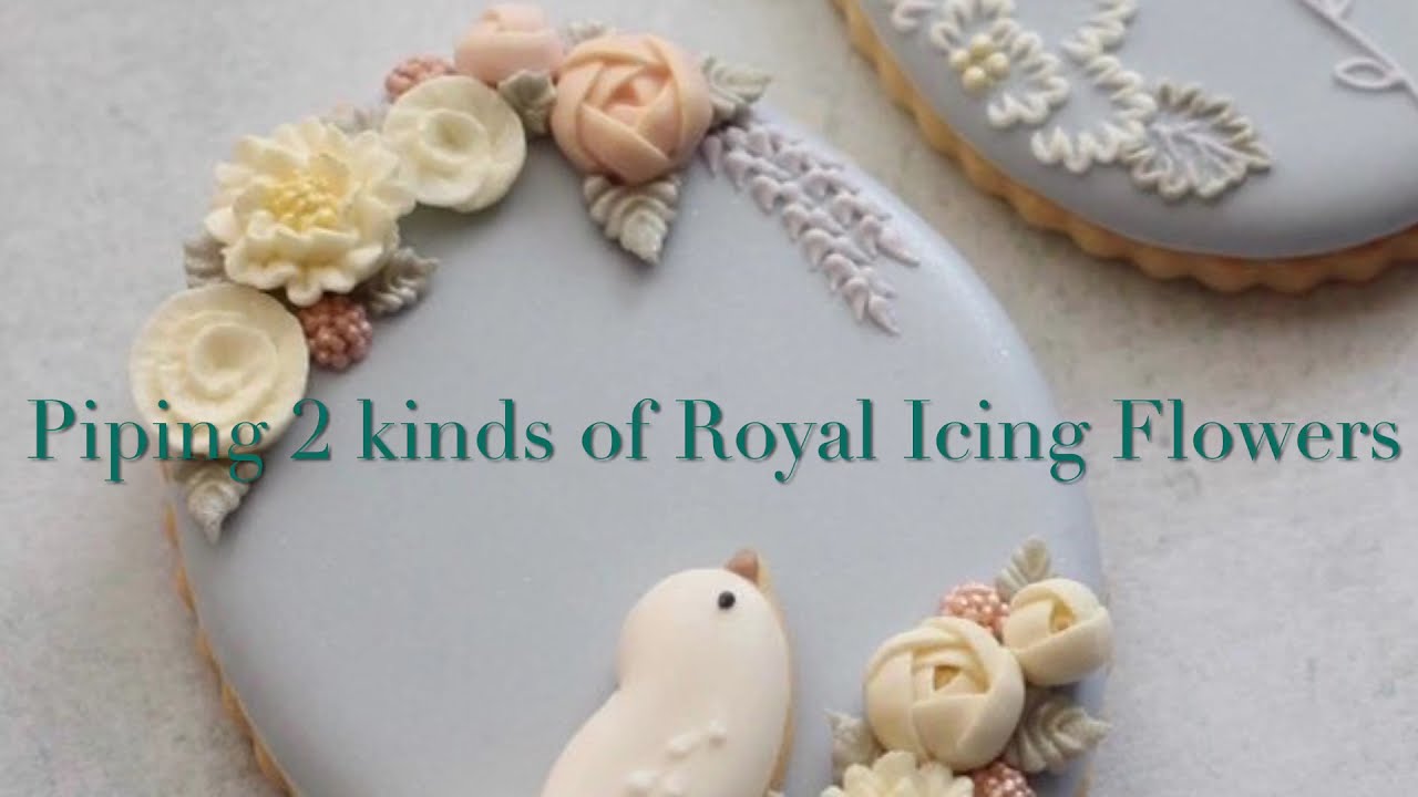 Piping Royal Icing Flowers / アイシングでお花を絞る
