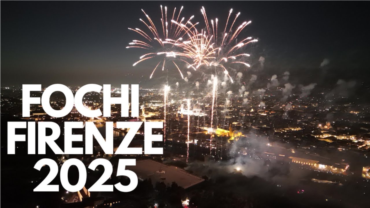Fochi Firenze 2025: Lo Spettacolo Mai Visto Prima #drone4k  #fireworks  #florence (VIDEO COMPLETO)