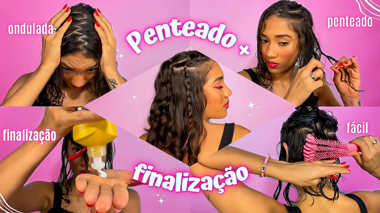 PENTEADO + FINALIZA&Ccedil;&Atilde;O | ondulada 2abc, wavy hair ( penteado f&aacute;cil e lindo )